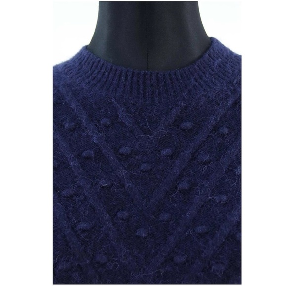 THE KOOPLES Navy Blue Knit Sweater Size XS Pullover Crewneck Wool Blend - Picture 3 of 10